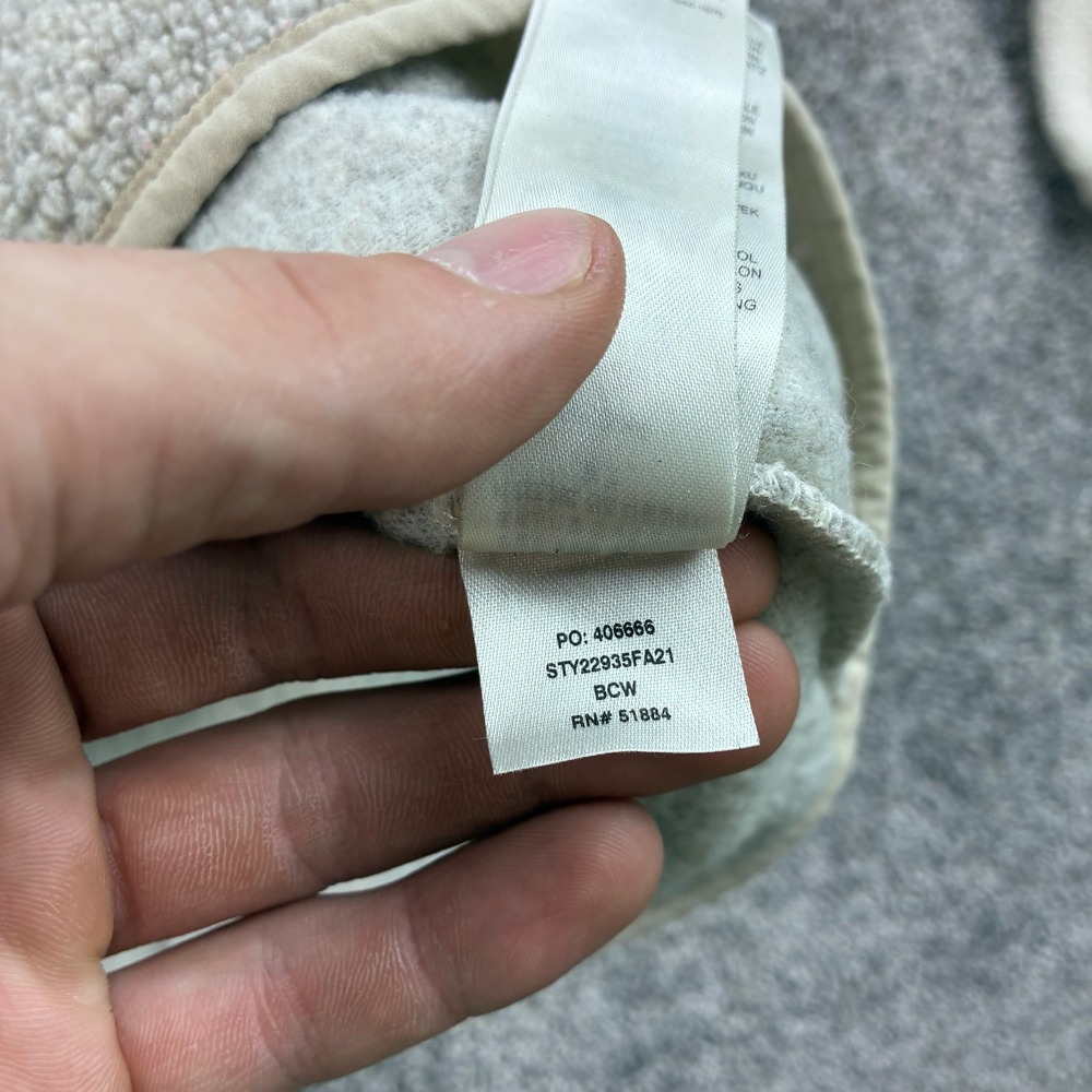 Patagonia Reclaimed Fleece Pullover Women's XL White Tan Wool Blend 22935 - Picture 4 of 6